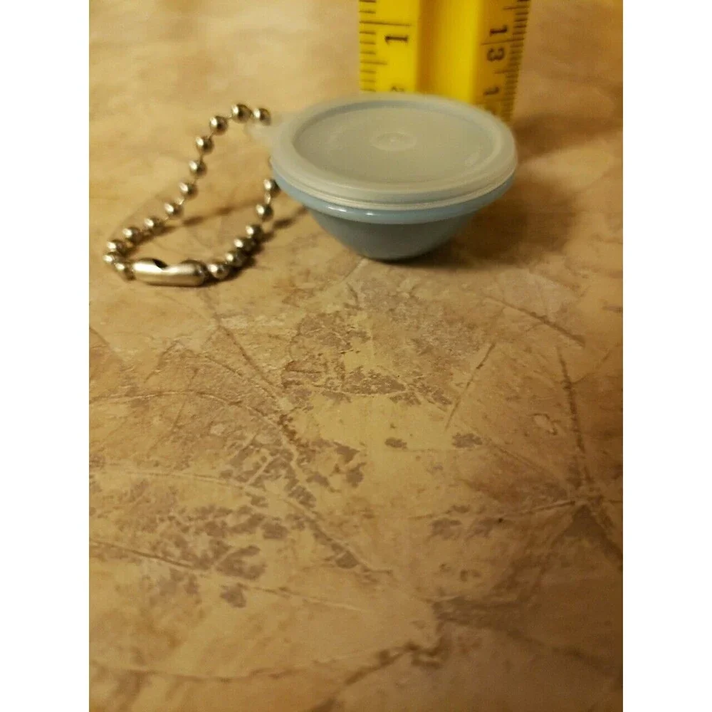 Vintage Tupperware Keychain Bowl with Lid Seal Blue c1970s Nice Condition USA